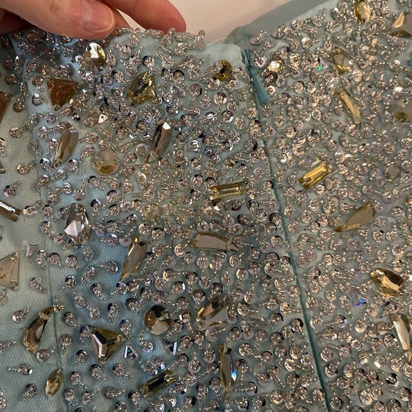 Aqua Mermaid Prom Dress - Picture 5 of 6